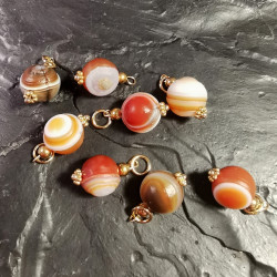 Agate yeux du désert du Gobi - pendentif